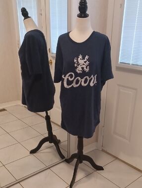 4/$40 New Blue Coors Tee - Fits Size XL